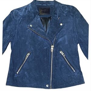 BlankNYC Blue Suede Leathered Jacket